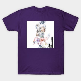 This Girl is on Fire with Flag T-Shirt